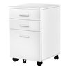 Monarch Specialties File Cabinet, Rolling Mobile, Storage Drawers, Printer Stand, Office, Work, Laminate, White I 7780